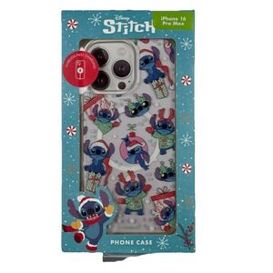 Disney Stitch Christmas Holiday Xmas Presents iPhone 16 Pro Max Case MagSafe New